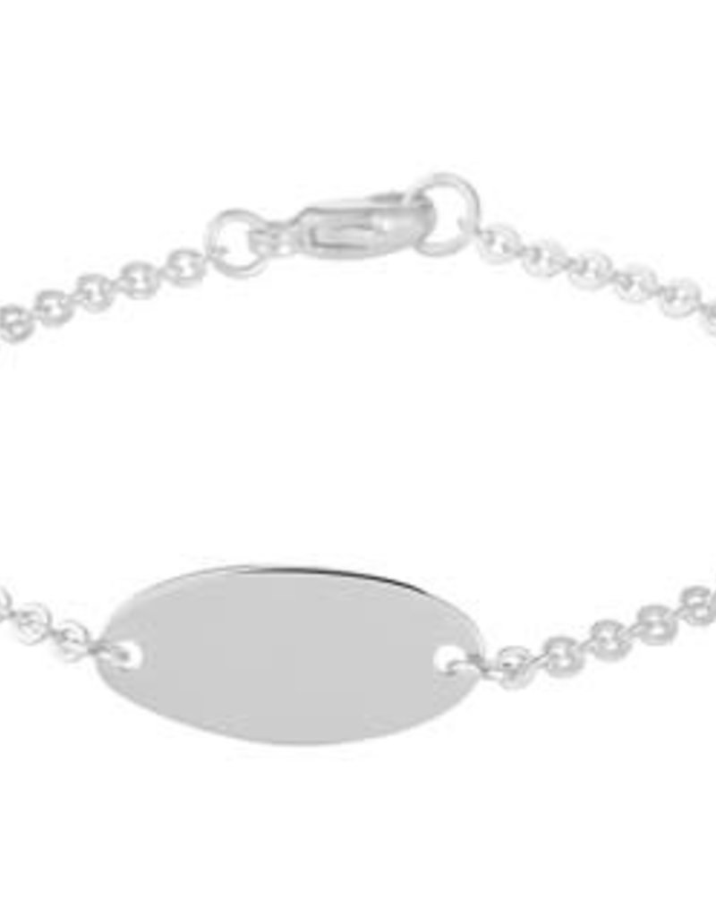 Zilveren graveerarmband - Gerhodineerd - 11,5 - 13 cm