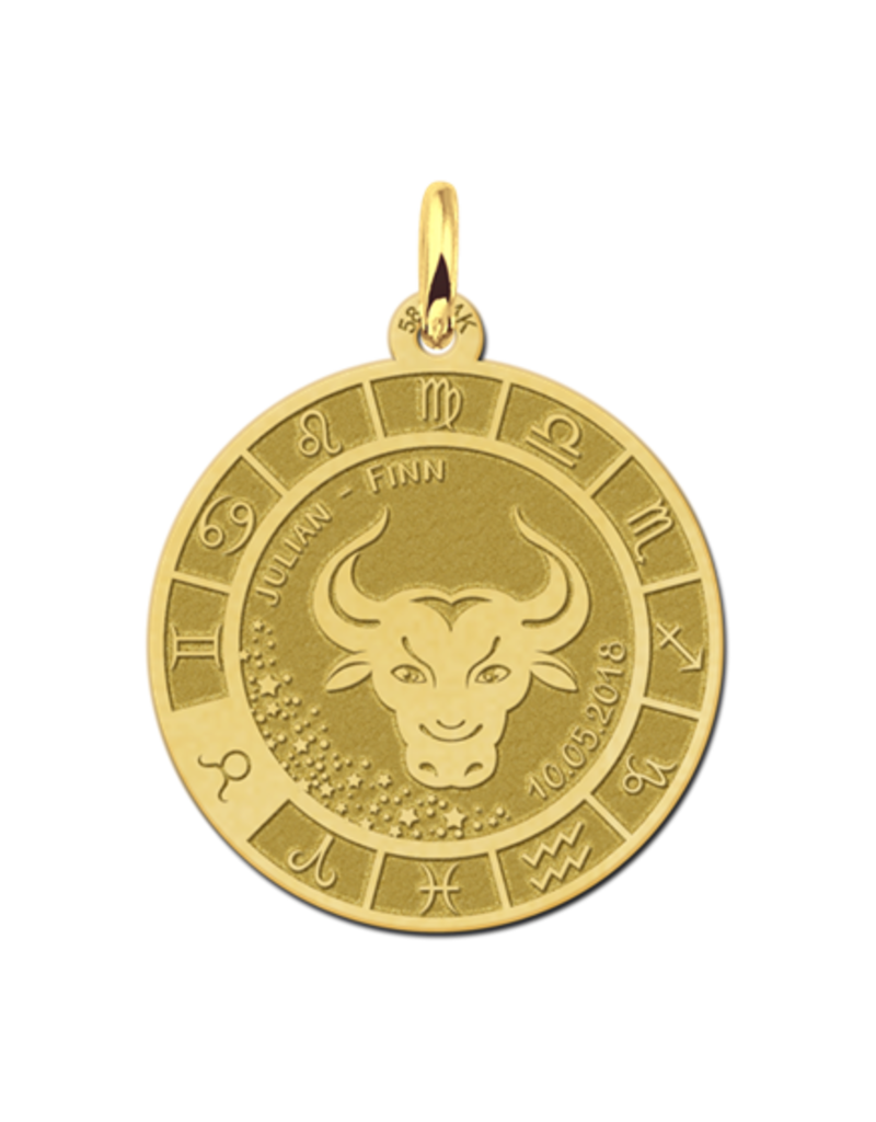 14 karaats - Gouden naam sterrenbeeld rond