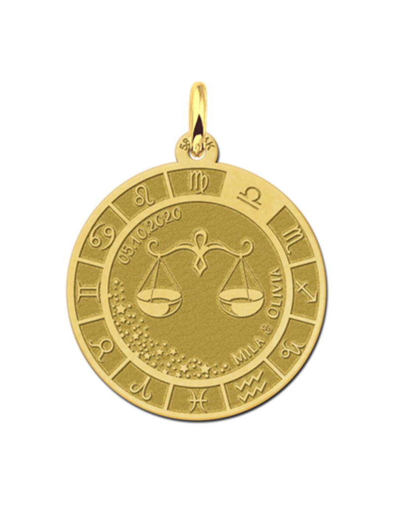 14 karaats - Gouden naam sterrenbeeld rond
