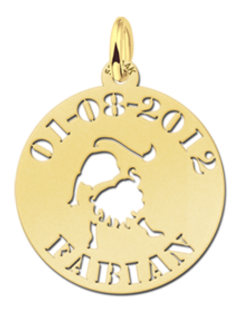 14 karaats - Gouden naam sterrenbeeld rond