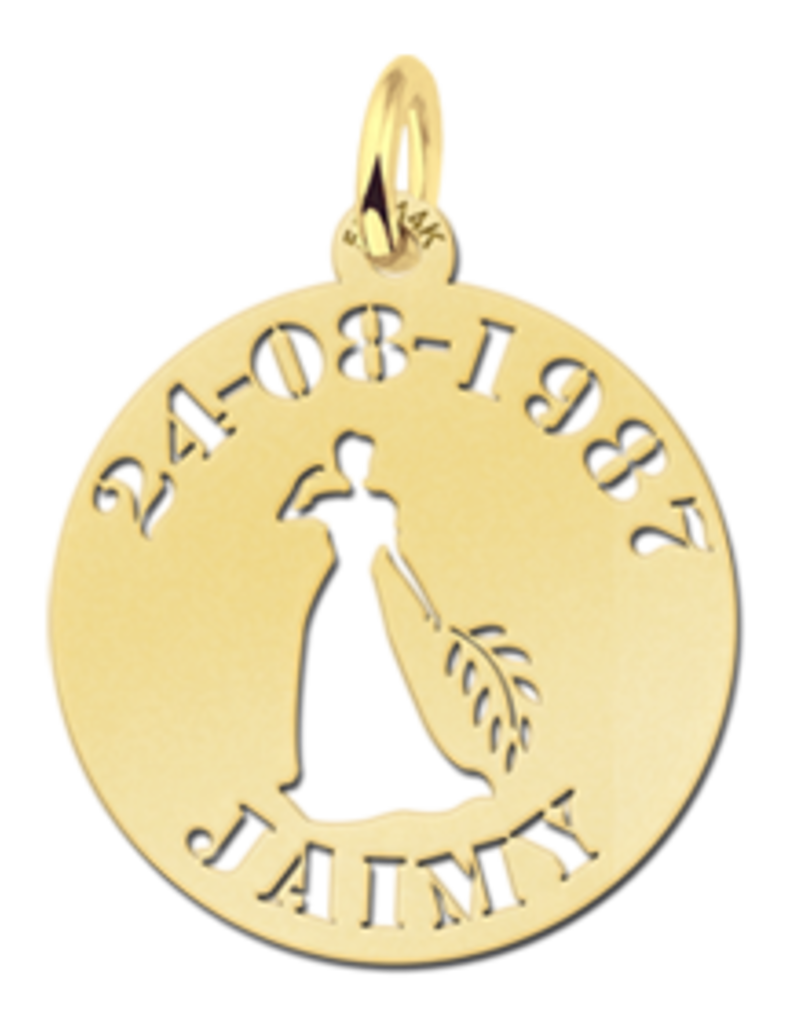 14 karaats - Gouden naam sterrenbeeld rond