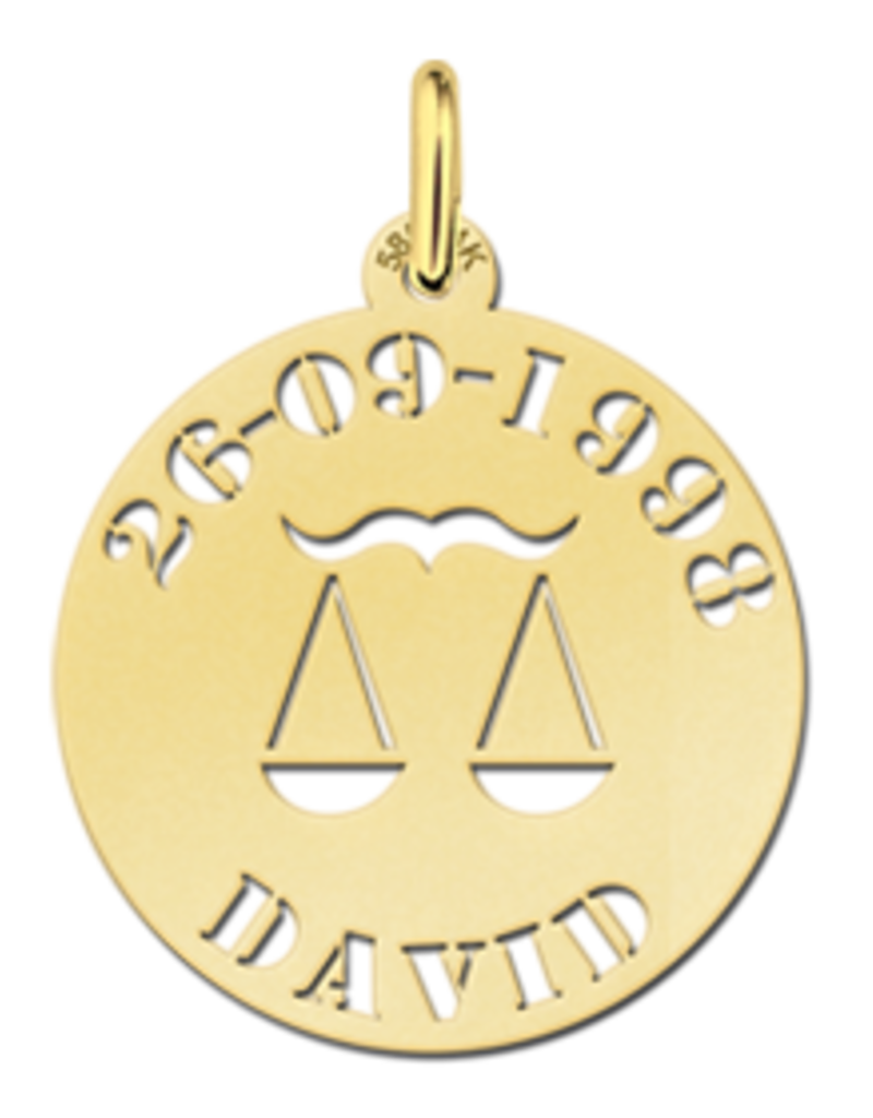 14 karaats - Gouden naam sterrenbeeld rond