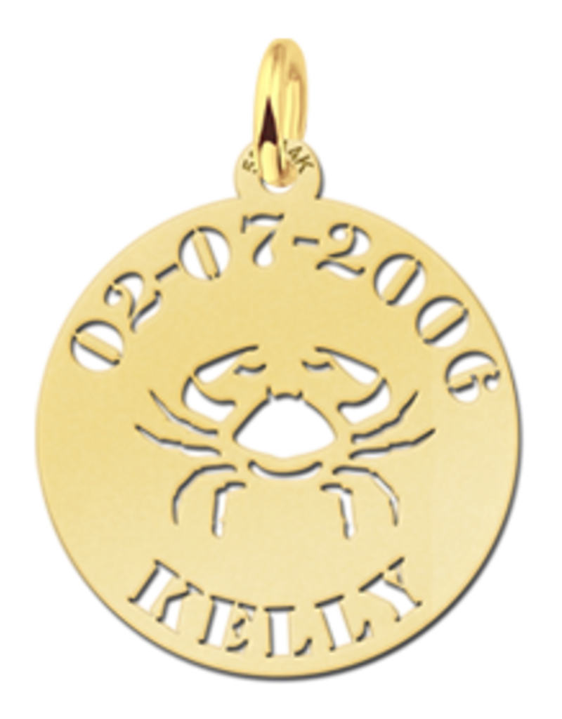 14 karaats - Gouden naam sterrenbeeld rond