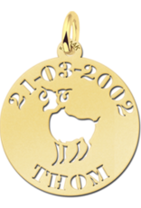 14 karaats - Gouden naam sterrenbeeld rond