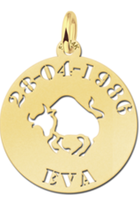 14 karaats - Gouden naam sterrenbeeld rond