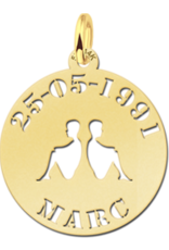 14 karaats - Gouden naam sterrenbeeld rond