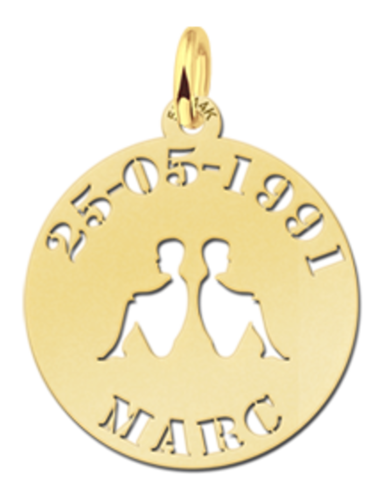 14 karaats - Gouden naam sterrenbeeld rond