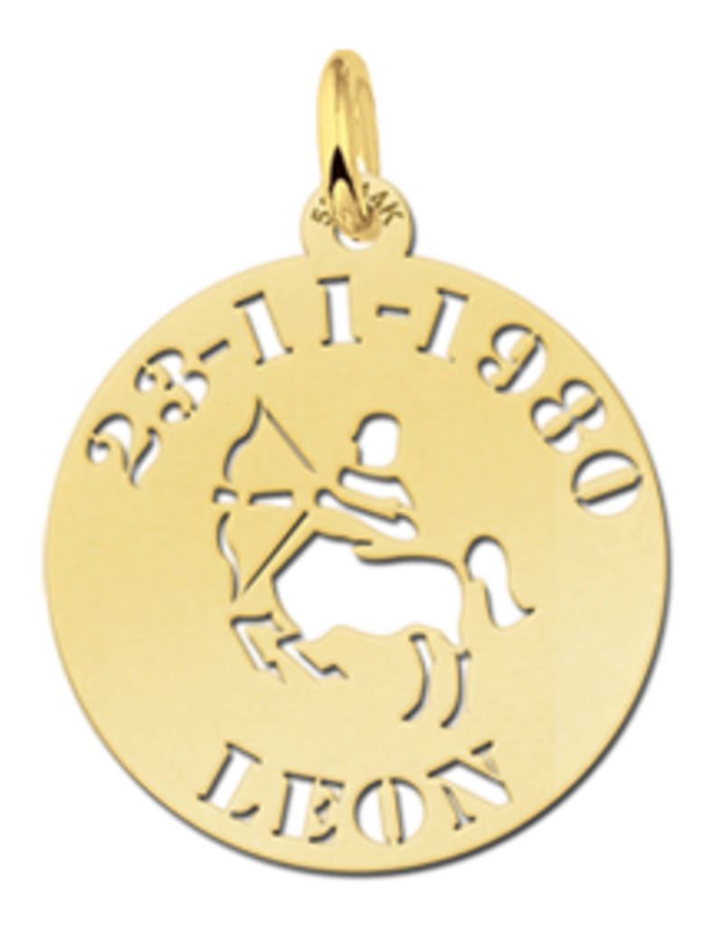 14 karaats - Gouden naam sterrenbeeld rond