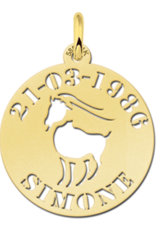 14 karaats - Gouden naam sterrenbeeld rond