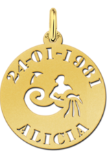 14 karaats - Gouden naam sterrenbeeld rond