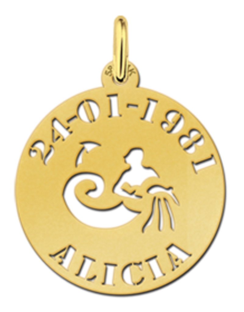 14 karaats - Gouden naam sterrenbeeld rond