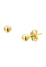 Gouden oorknoppen - 14 karaats - Bol - 3.5 mm