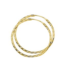 Verguld zilver - Oorringen - Gediamanteerd - 33 x 1.5 mm