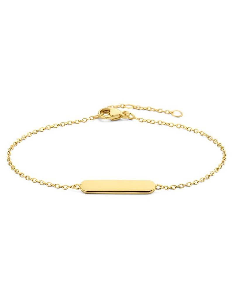 Verguld zilver - Graveerarmband - 1,3 mm -16 - 17,5 - 19 cm