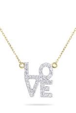 Gisser Gouden collier - 14 karaats - Anker - LOVE - 38+4 cm