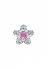 Studex Studex schietknopjes - Daisy Zirkonia Kristal en Roze - 7512-6410 (157)