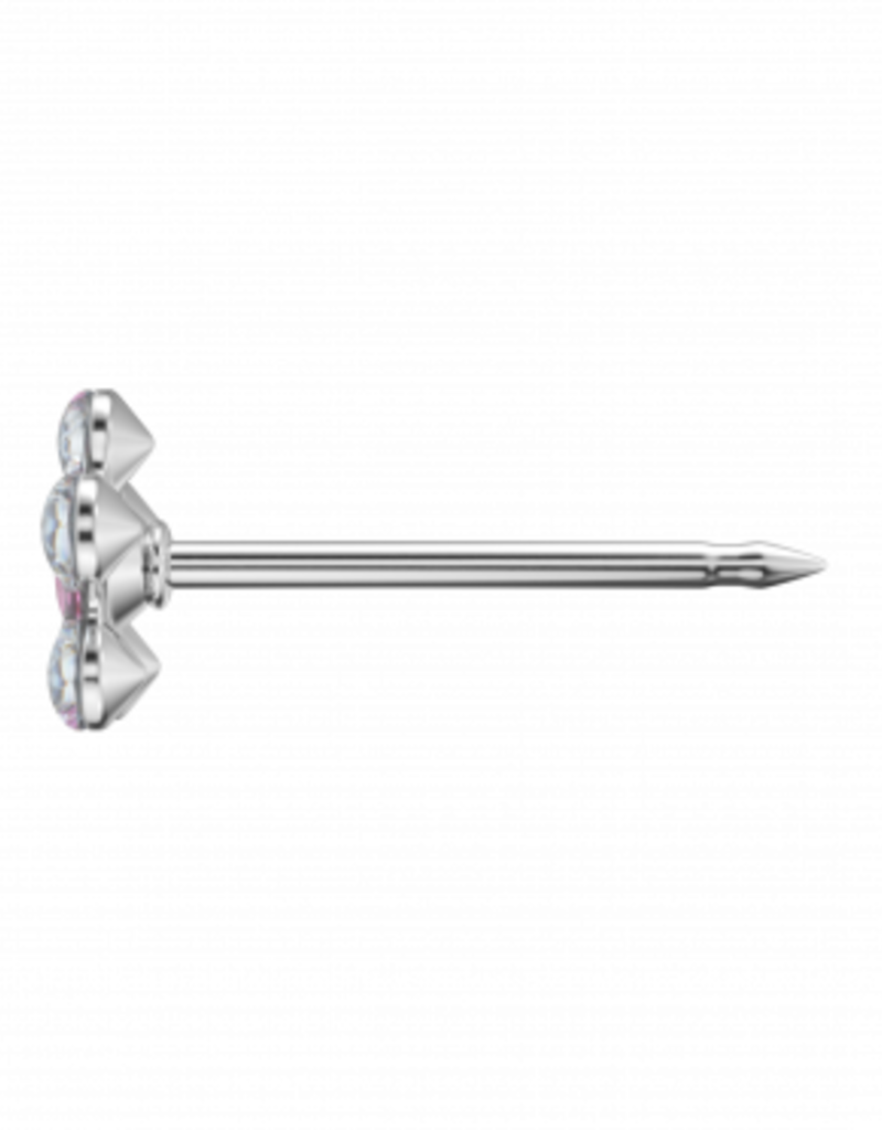 Studex Studex schietknopjes - Daisy Zirkonia Kristal en Roze - 7512-6410 (157)