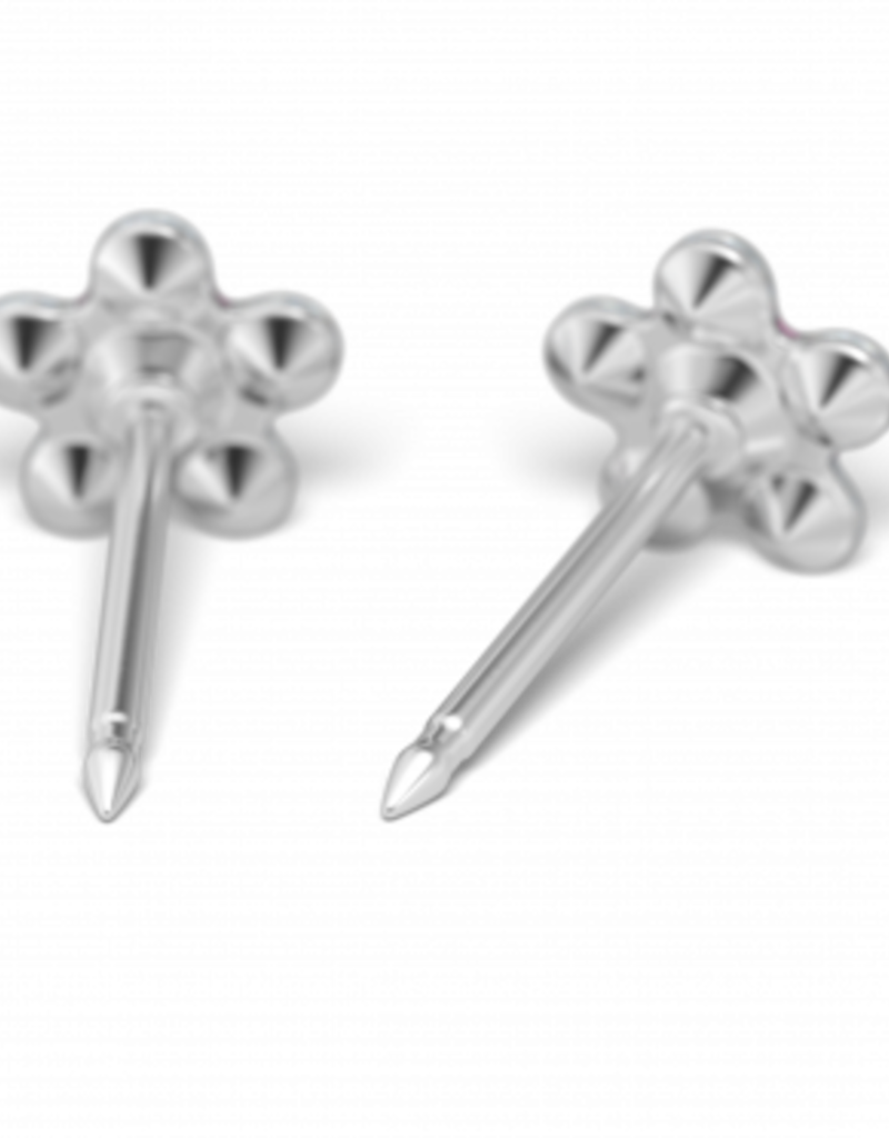 Studex Studex schietknopjes - Daisy Zirkonia Kristal en Roze - 7512-6410 (157)