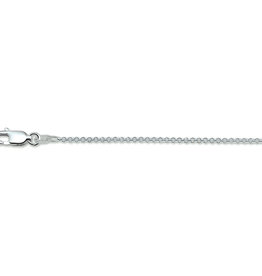 Zilveren lengtecollier - Anker - Rond  -1,4 mm