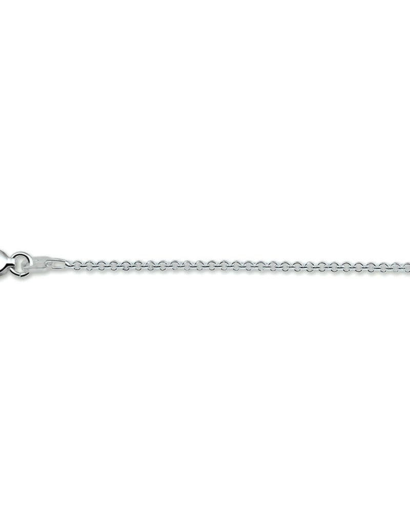 Zilveren lengtecollier - Anker - Rond  -1,4 mm