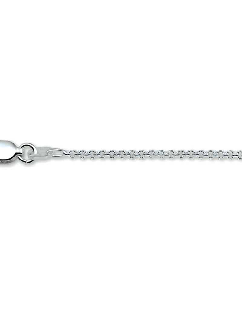 Zilveren lengtecollier - Anker - Rond  -1,4 mm