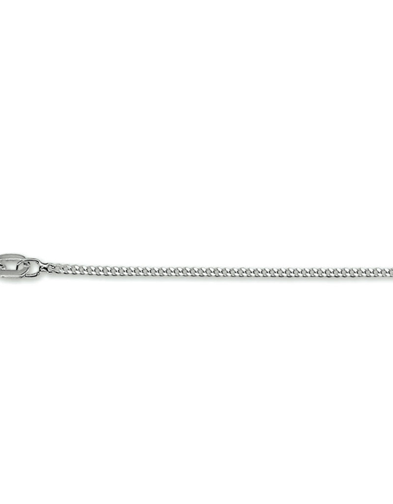 Zilveren lengtecollier - Gerhodineerd - Gourmet -1,2 mm