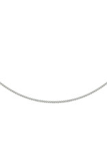 Zilveren lengtecollier - Gerhodineerd - Gourmet -1,2 mm