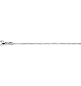 Zilveren lengtecollier - Gerhodineerd - Gourmet - 1.4 mm