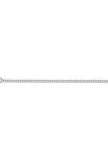 Zilveren lengtecollier - Gerhodineerd - Gourmet - 1.6 mm