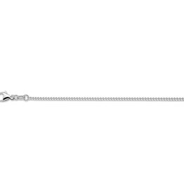 Zilveren lengtecollier - Gerhodineerd - Gourmet - 1.6 mm