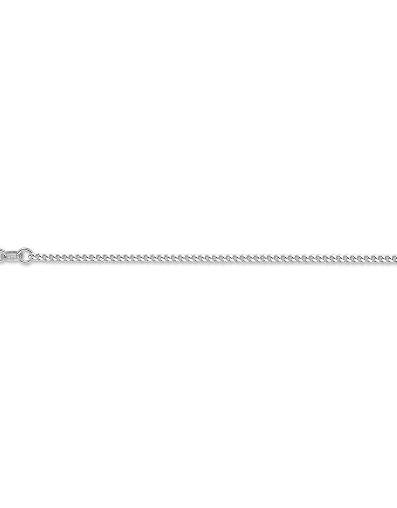 Zilveren lengtecollier - Gerhodineerd - Gourmet - 1.6 mm