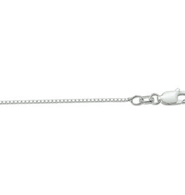 Zilveren lengtecollier - Gerhodineerd - Venetiaans -1,1 mm