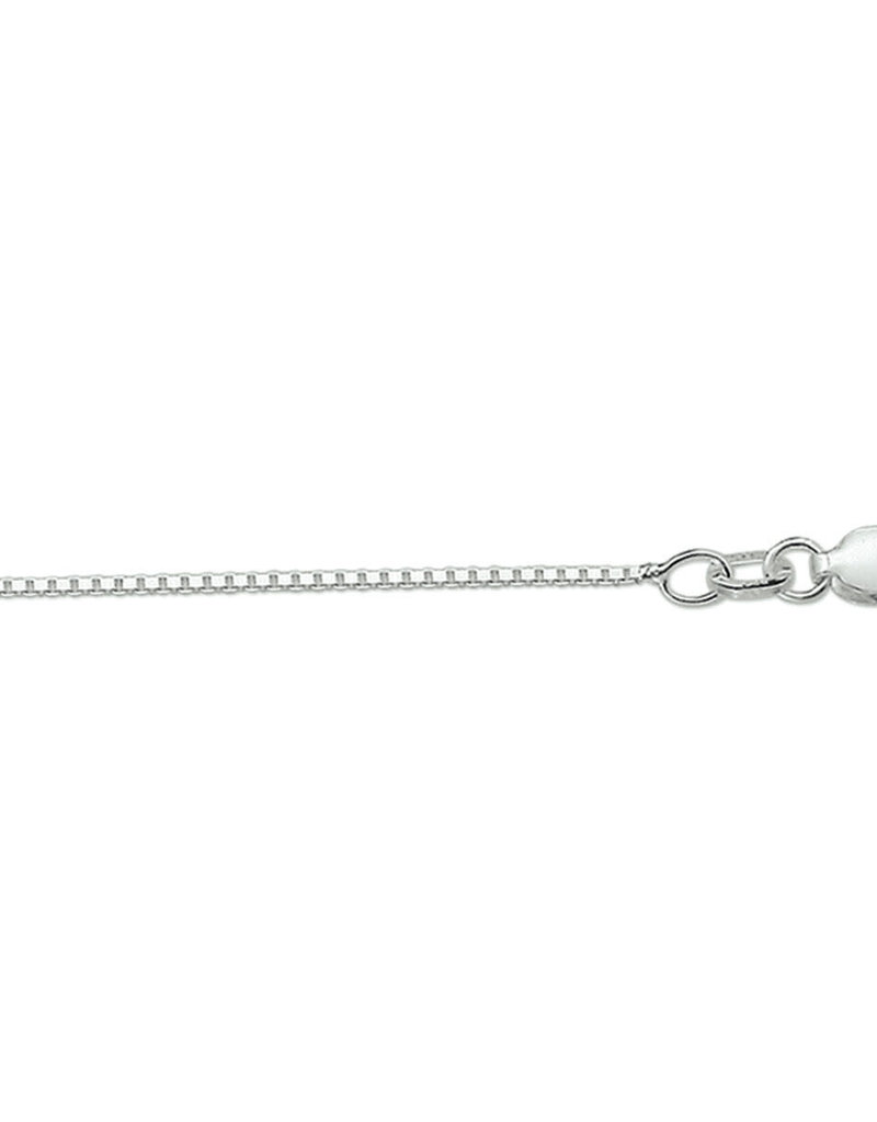 Zilveren lengtecollier - Gerhodineerd - Venetiaans -1,1 mm