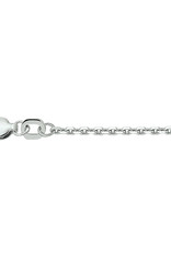 Zilveren lengtecollier - Gerhodineerd - Anker - 1.6 mm