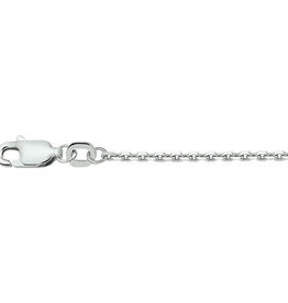 Zilveren lengtecollier - Gerhodineerd - Anker - 1.7 mm