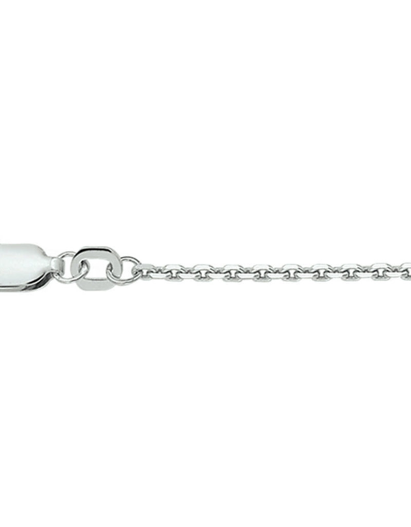 Zilveren lengtecollier - Gerhodineerd - Anker - 1.7 mm