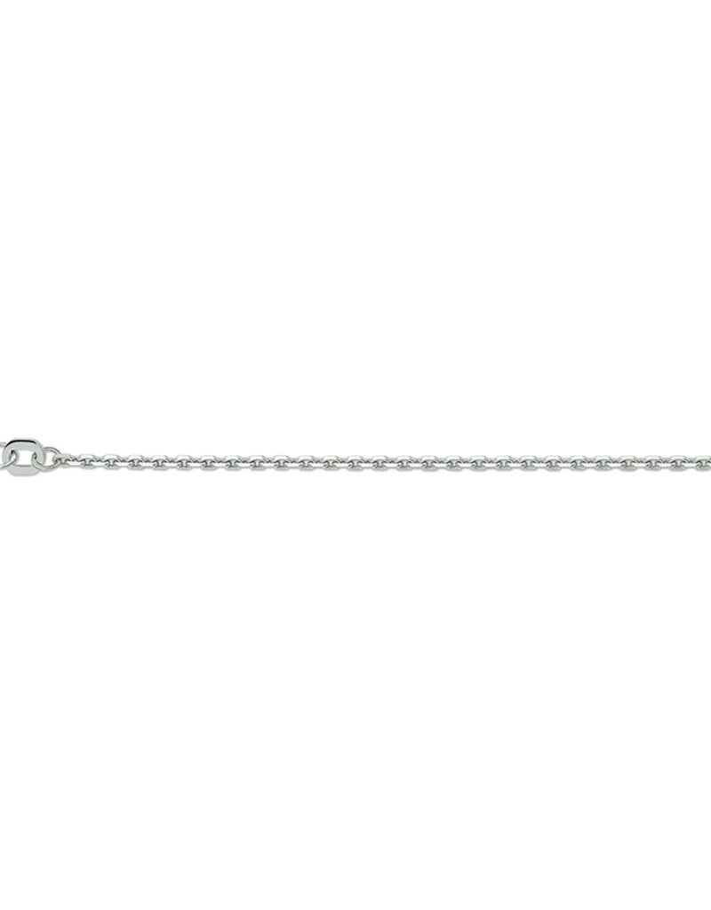 Zilveren lengtecollier - Gerhodineerd - Anker - 1.6 mm