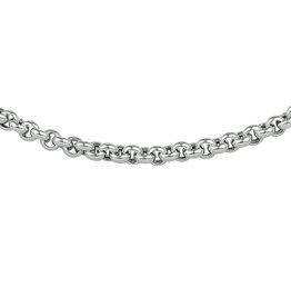 Zilveren collier - Gerhodineerd - Jasseron - 5,5 mm - 45 cm