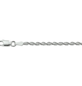 Zilveren collier - Gerhodineerd - Koord - 2,5 mm - 45 cm