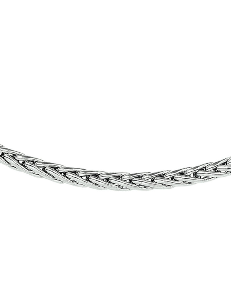 Zilveren collier - Gerhodineerd - Vossestaart - 4,0 mm - 43 cm