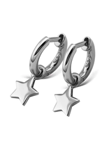 Jwls4u Jwls4u - Earrings - Star Silver - JE011S