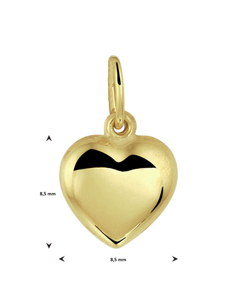 Van God acuut lening Gouden hanger - 14 karaats - Hart - 8.5 mm - Juwelier Marleen Peters  Deventer