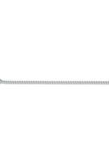 Zilveren lengtecollier - Gerhodineerd - Gourmet - 1.7 mm