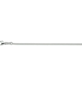 Zilveren lengtecollier - Gerhodineerd - Gourmet - 1.7 mm