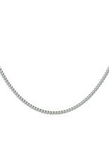 Zilveren lengtecollier - Gerhodineerd - Gourmet - 1.7 mm