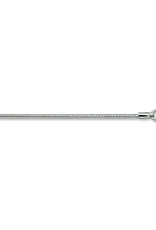 Zilveren lengtecollier - Gerhodineerd - Slang - 1.4 mm