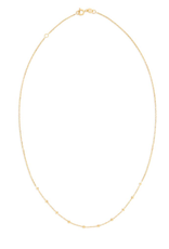 Gouden collier - 14 karaats - Anker - Bolletjes - 43/45 cm