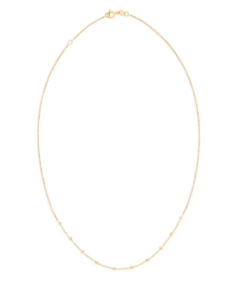 Gouden collier - 14 karaats - Anker - Bolletjes - 43/45 cm