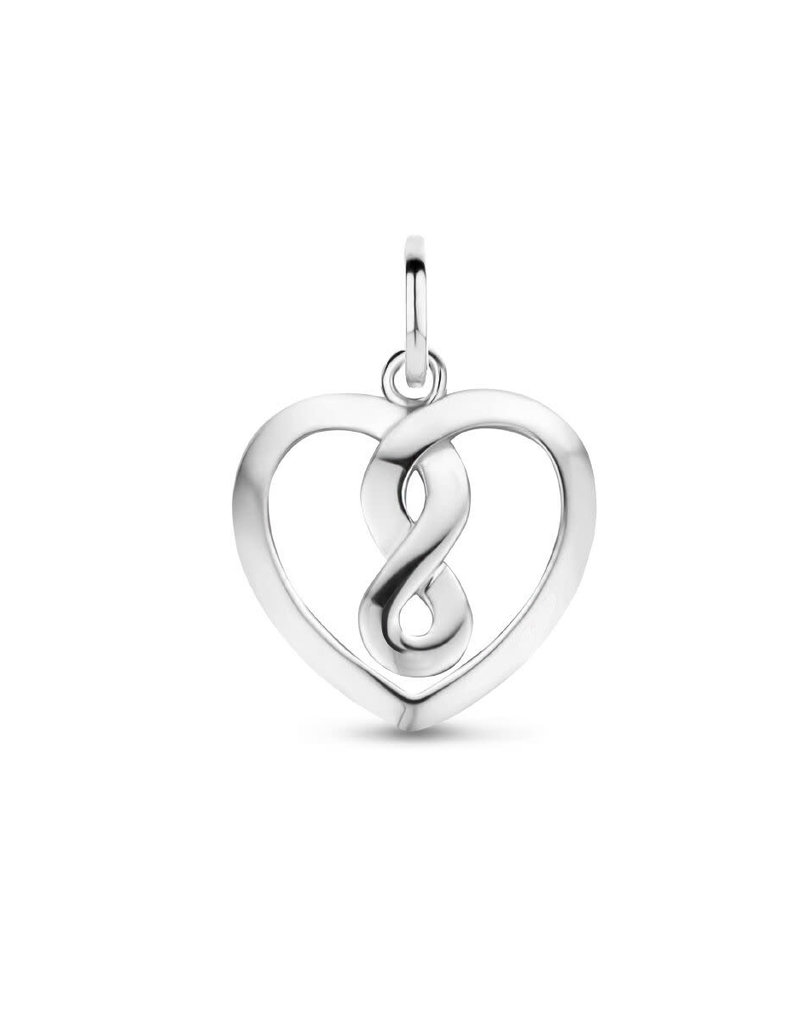 Zilveren - Gerhodineerd - Hart en infinity - Juwelier Marleen Peters Deventer