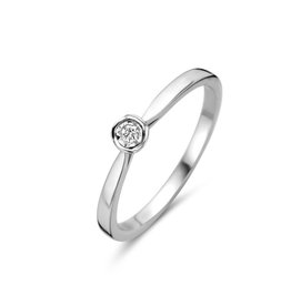 Rosa di Luca Italy Zilveren ring - Gerhodineerd - Diamant - 0,03 crt - Maat 56